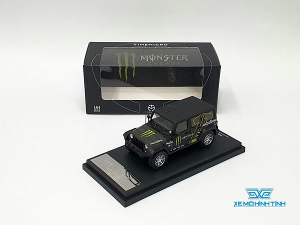 Xe Mô Hình Jeep Wrangler Rubicon Monster 1:64 Time Micro (Đen Monster)