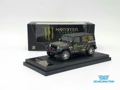 Xe Mô Hình Jeep Wrangler Rubicon Monster 1:64 Time Micro (Đen Monster)