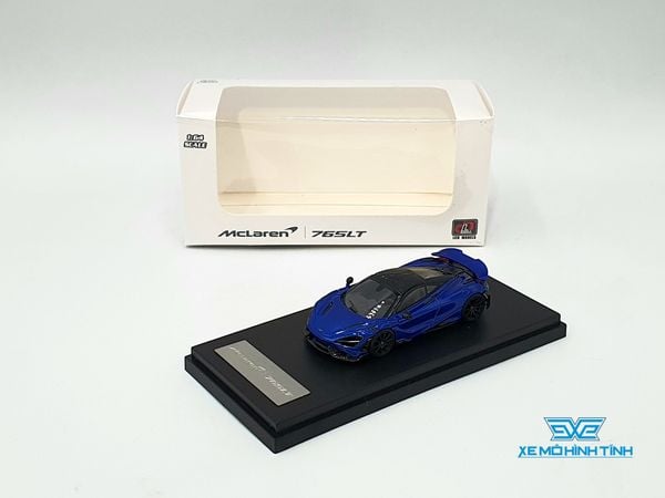 Xe Mô Hình McLaren 765LT 1:64 LCD ( Xanh Kim Loại )