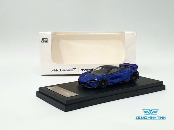 Xe Mô Hình McLaren 765LT 1:64 LCD ( Xanh Kim Loại )