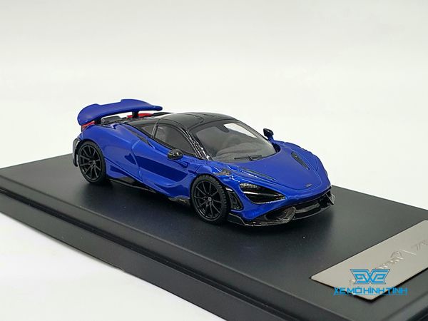 Xe Mô Hình McLaren 765LT 1:64 LCD ( Xanh Kim Loại )