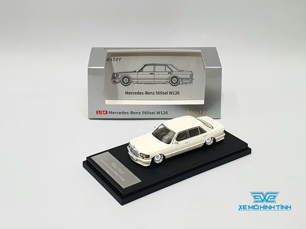 Xe Mô Hình Mercede-Benz 560sel W126 1:64 Master ( Trắng )