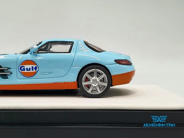 Xe Mô Hình Mercedes-Benz SLS 1:64 Time Micro (Gulf) + Fig