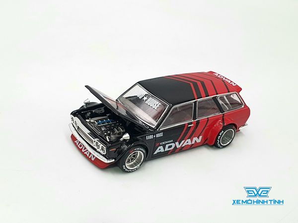 Xe mô hình Datsun KAIDO 510 Wagon ADVAN 1:64 Kaido House/MiniGT ( Advan )