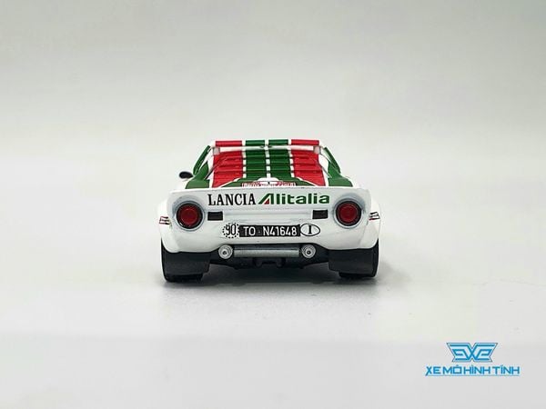 Xe mô hinh Lancia Stratos HF#1 1:64 MiniGT (Trắng mâm vàng)