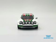 Xe mô hinh Lancia Stratos HF#1 1:64 MiniGT (Trắng mâm vàng)