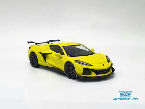 Xe mô hình Chevrolet Corvette Z06 2023 Accelerate Yellow LHD 1:64 MiniGT ( Vàng )