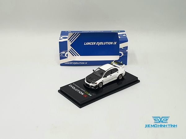 Xe Mô Hình Mitsubishi Lancer Evolution IX 1:64 EV64 ( Trắng )