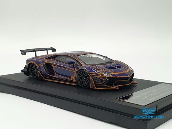 Xe Mô Hình Lamborghini Aventador LP700-4 + Figure 1:64 Star Model ( Tím Spider )