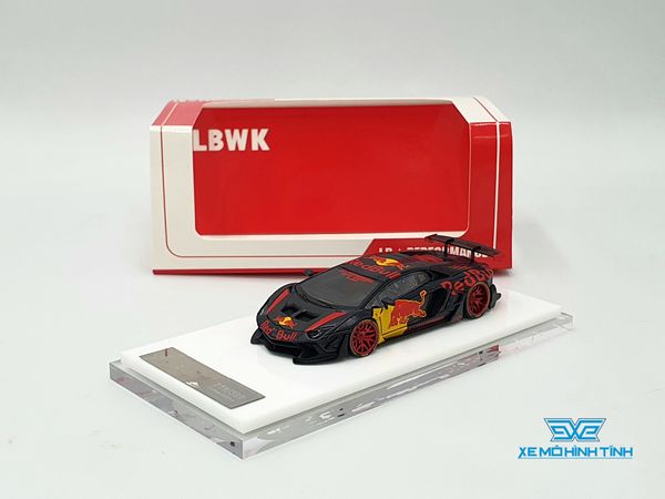 Xe mô hình Lamborghini Liberty Walk LB-Works LP 700 Aventador 2.0 1:64 Liberty Walk ( Xanh Red Bull )