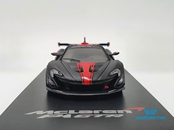 Xe Mô Hình Mclaren P1 GTR 1:64 CM model ( Đen Nhám Sọc Đỏ )