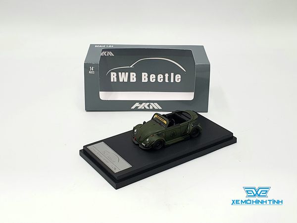 Xe Mô Hình Volkswagen Beetle 1:64 HKM ( Xanh Quân Đội )