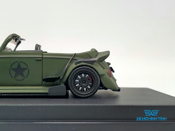 Xe Mô Hình Volkswagen Beetle 1:64 HKM ( Xanh Quân Đội )