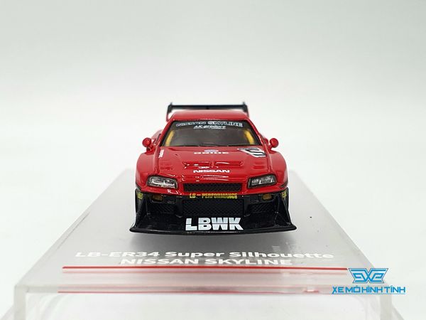 Xe mô hình Nissan Skyline LB-ER34 Super Silhouette 1:64 CM-Model ( Đỏ Đen )