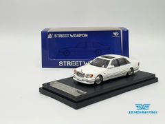 Xe Mô Hình Mercedes Benz W140 1:64 Street Weapon ( Trắng )