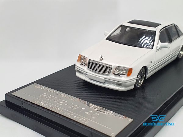 Xe Mô Hình Mercedes Benz W140 1:64 Street Weapon ( Trắng )