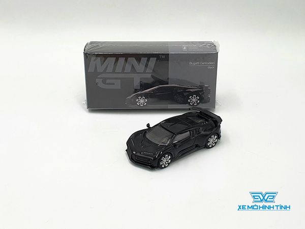 Xe mô hình Bugatti Centodieci Black LHD 1:64 MiniGT (Đen)