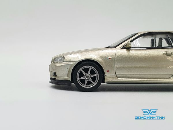 Xe mô hình Nissan Skyline GT-R M-Spec Sillica Breath RHD 1:64 MiniGT (Vàng Gold)