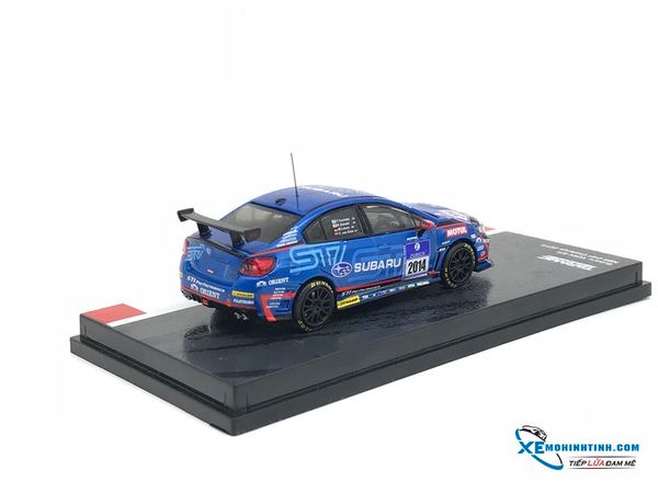 Xe Mô Hình Subaru WRX STI NBR 24H Challenge 2014 1:64 Tarmac Works ( Xanh Dương )