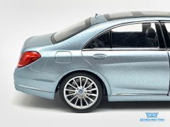 Xe Mô Hinh Mercedes-Benz S-Class 1:24 Welly ( Xanh Bạc )