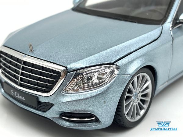 Xe Mô Hinh Mercedes-Benz S-Class 1:24 Welly ( Xanh Bạc )