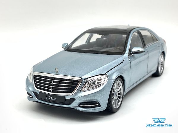 Xe Mô Hinh Mercedes-Benz S-Class 1:24 Welly ( Xanh Bạc )