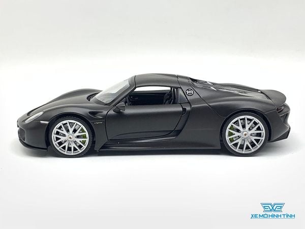 Xe Mô Hình Porsche 918 Spyder 1:24 Welly ( Đen Nhám )