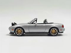 Xe Mô Hình Mazda Miata MX-5 (NA) Tuned Version Silver Stone Metallic LHD 1:64 MiniGT (Xám)