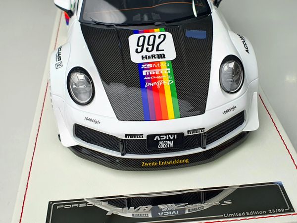 Xe Mô Hình Porsche RWB 911 ( 992 ) Carrera GTS Limited 99pcs 1:18 Vip Scale Model ( Trắng )