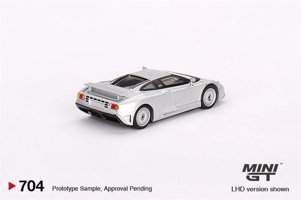 Xe Mô Hình Bugatti EB110 GT Grigio Chiaro 1:64 MiniGT ( Bạc )