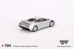 Xe Mô Hình Bugatti EB110 GT Grigio Chiaro 1:64 MiniGT ( Bạc )