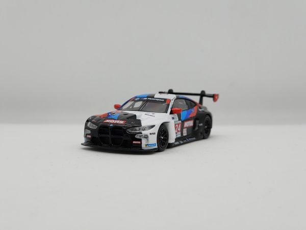 Xe Mô Hình BMW M4 GT3 #24 BMW Team RLL 2022 IMSA Daytona 24 Hrs 1:64 Minigt ( Trắng Đen )