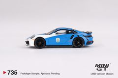 Xe Mô Hình Porsche 911 Turbo S Safety Car 2023 Imsa Daytona24Hrs 1:64 MiniGT (Trắng Xanh)