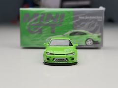 Xe Mô Hình Nissan Silvia (S15) Rocket Bunny 1:64 MINIGT ( Green )