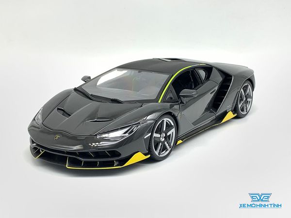 Xe Mô Hình Lamborghini Centenario 1:18 Maisto ( Xám Viền Vàng )