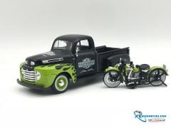 Xe Mô Hình Harley Davidson Ford F1 Pick-Up 1948 1:24 Maisto ( Xanh lá Đen )