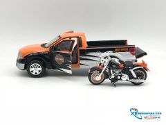 Xe Mô Hình FLH Duo Glide Ford F-150 STX 1958 1:24 Maisto ( Cam - Đen - Bạc )