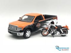 Xe Mô Hình FLH Duo Glide Ford F-150 STX 1958 1:24 Maisto ( Cam - Đen - Bạc )