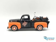 Xe Mô Hình 1958 FLH Duo Glide 1948 Ford F-1 Pickup 1:24 Maisto ( Đen Cam )