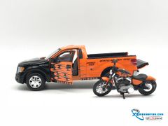 Xe Mô Hình Harley-Davidson Ford F150 STX Pickup Truck 2007 XL 1200N Nightster 1:24 Maisto ( Cam )