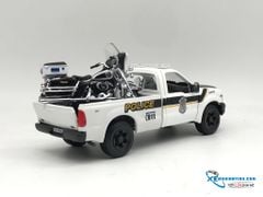 Xe Mô Hình Ford F-350 Superduty Pickup 99 Police Plus FLHTPI Electra Glide 1:24 Maisto ( Trắng Police )