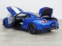 Xe Mô Hình Nissan GT-R(R35) 50th AnniVersary 1:18 MotorHelix (Wangan Blue)