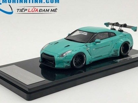 XE MÔ HÌNH NISSAN GTR R35 LB WORKS LIBERTY WALK 1:43 ONE MODEL (TIFANY BLUE)