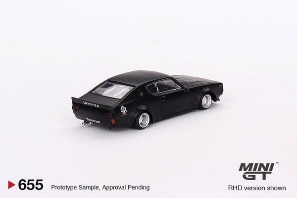 Xe mô hình NISSAN SKYLINE KENMERI LIBERTY WALK MATT BLACK RHD 1:64 MiniGT (Đen)