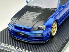 Xe Mô Hình Nissan Stagea- R34 Custom Version Limited 66 pcs 1:18 Ivy Model ( Xanh Dương )