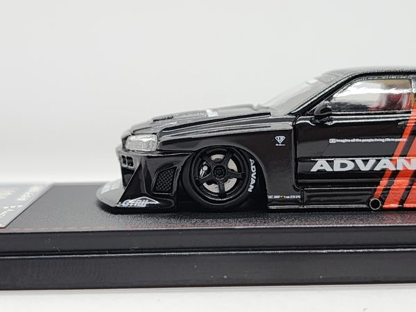 Xe Mô Hình Nissan Skyline LBWK - ER34 1:64 Street Weapon ( Đen Đỏ )