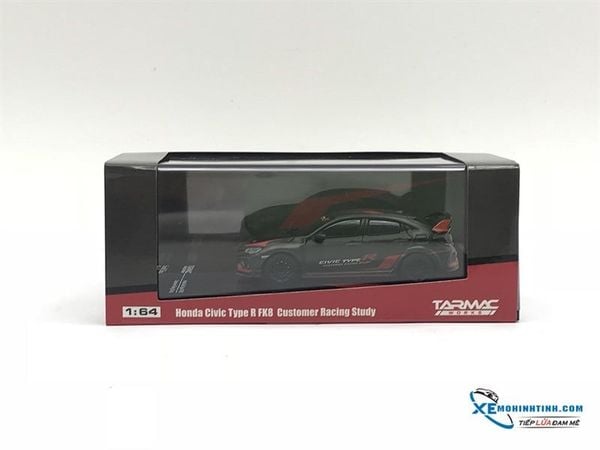 Xe Mô Hình Honda Civic Type R FK8 Customer Racing Study 1:64 Tarmac Works ( Đen Nhám )