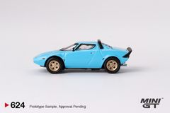 Xe Mô Hình Lancia Stratos HF Stradele Azzuro Chiaro LHD 1:64 MiniGT ( Xanh )