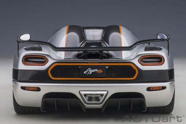 Xe Mô Hình Koenigsegg Agera RS 1:18 Autoart ( Moon Silver / Carbon with Orange )