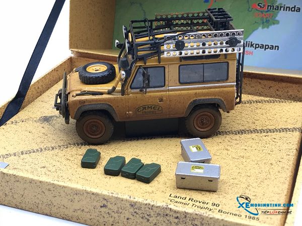 Xe Mô Hình Land Rover 90 ''Camel Trophy'' Borneo 1985 1:43 Almost Real ( Vàng Bụi )